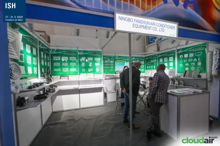 Ningbo Fanshun stand with walls of grilles and air diffusers