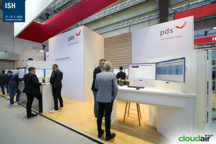 pds workstation with dual monitors showing a data table