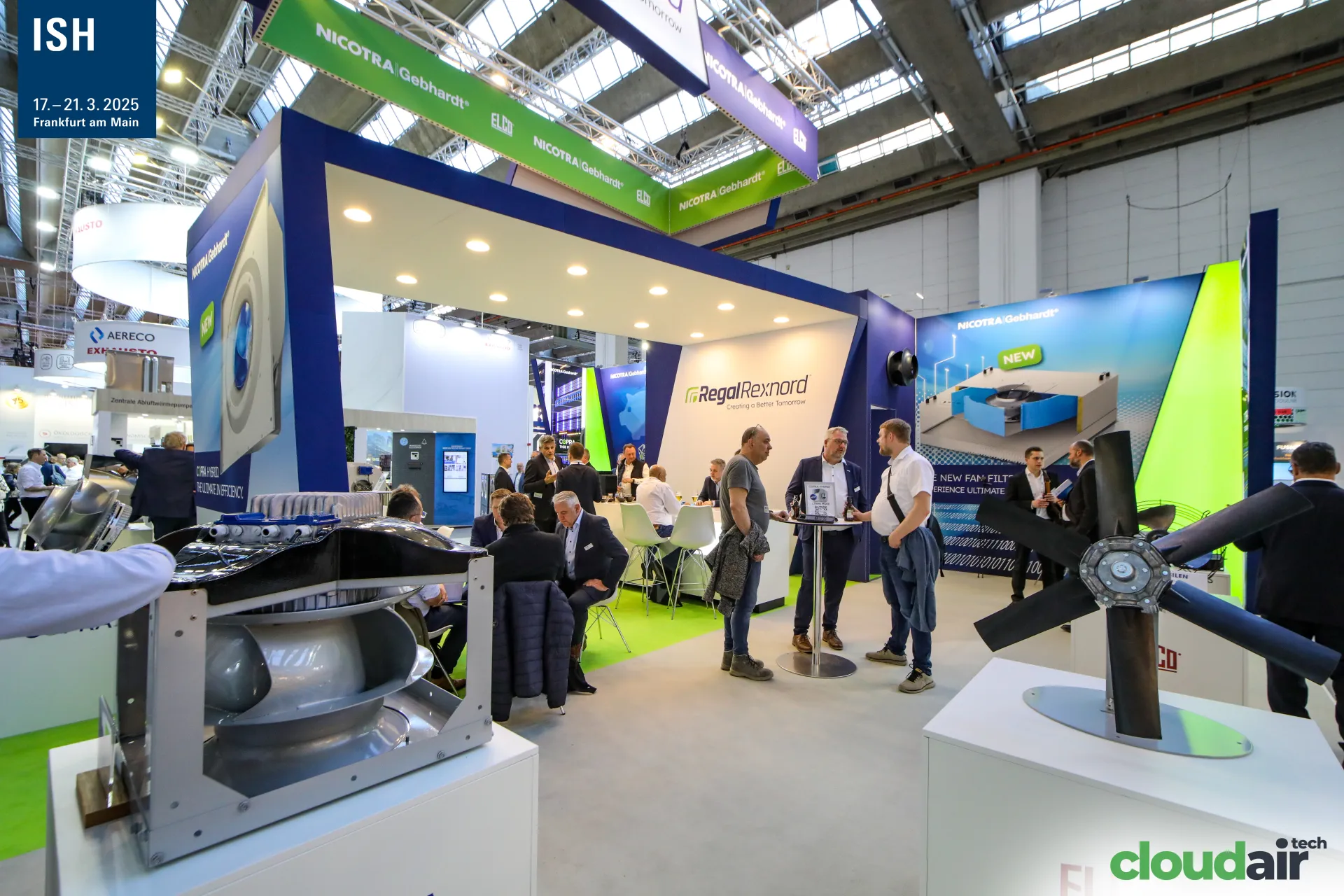 Plug fan in an open frame and axial impeller at Nicotra Gebhardt at ISH 2025