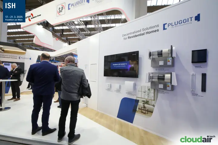 Pluggit iconVent wall for decentralized residential ventilation at ISH 2025