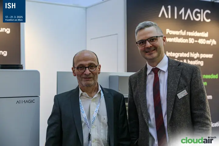 Portrait at the A1 Magic stand in front of the English product wall at ISH 2025