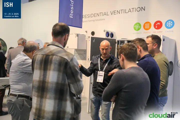 Product talk in the Residential Ventilation area of the Komfovent stand