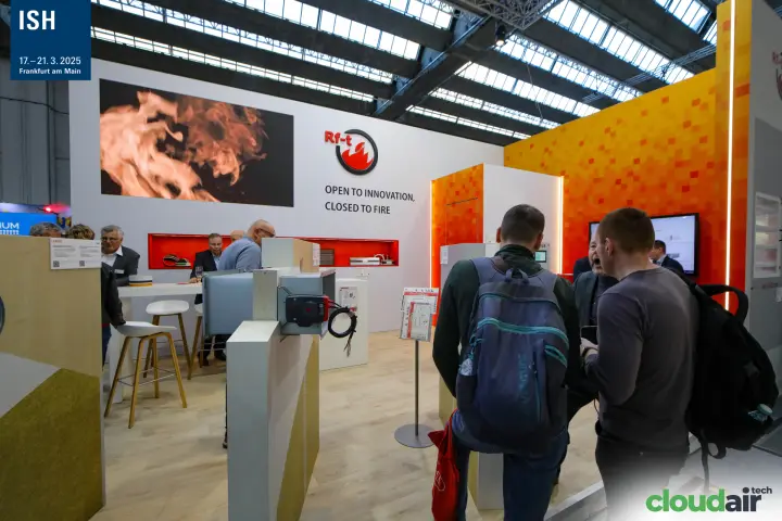 Rf-t "Open to innovation, closed to fire" stand with fire damper