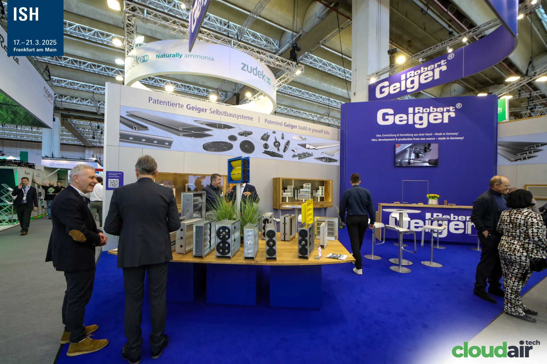 Robert Geiger stand with patented damper build-it-yourself kits at ISH 2025