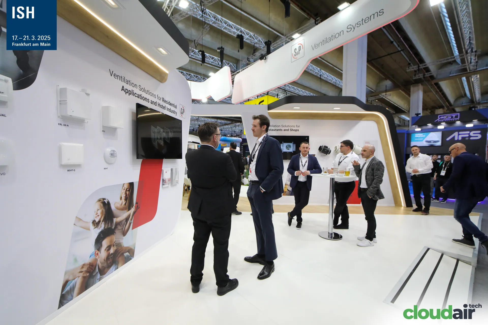 S&P stand with residential and restaurant ventilation zones at ISH 2025