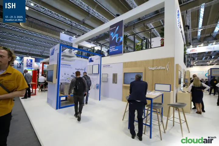 SagiCofim cleanroom and healthcare section on the Systemair stand at ISH 2025