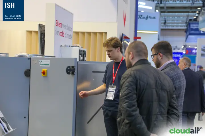 Salda staff presents heat recovery units for cold climates at ISH 2025
