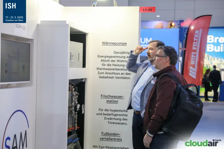SAM compact module with heat pump, fresh water station and manifold at ISH 2025