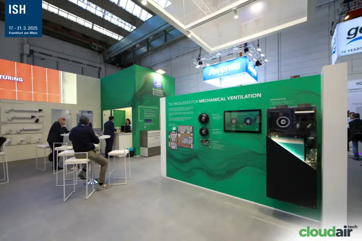 SIT mechanical ventilation wall with an open heat recovery unit