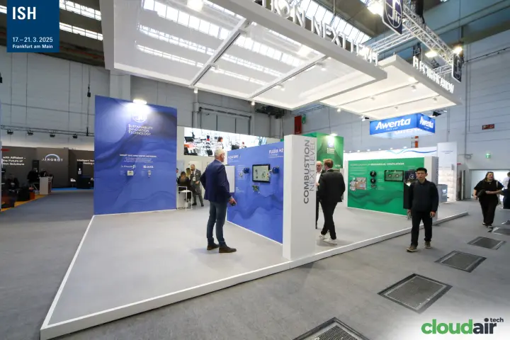 SIT stand with blue and green walls and the Combustion Next Level column