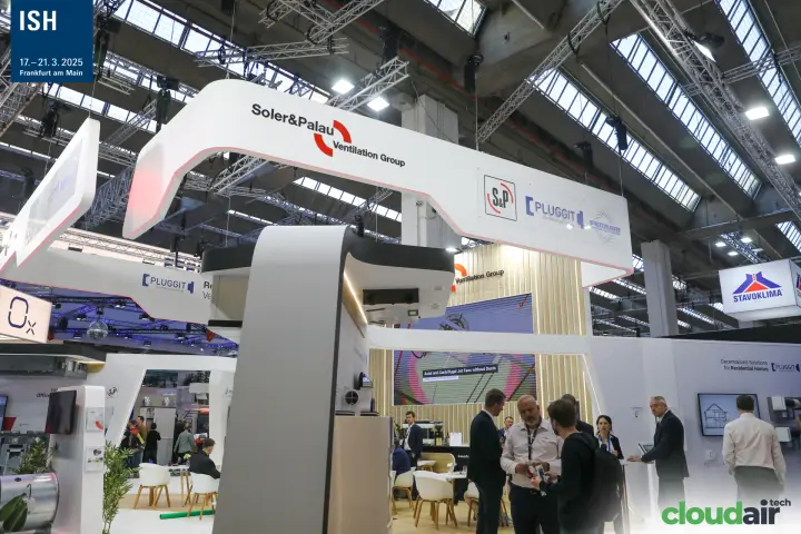 Soler&Palau Ventilation Group stand with Pluggit and Ferrari brands at ISH 2025