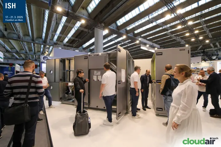 Swegon GOLD air handling units with open access doors at ISH 2025