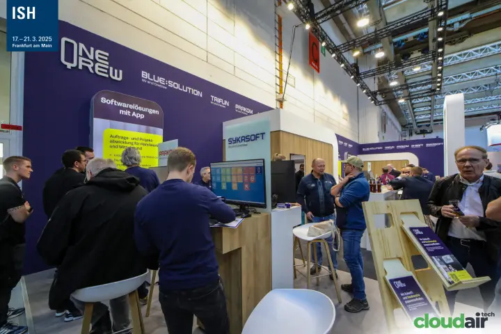 Sykasoft software demo station on the OneQrew stand