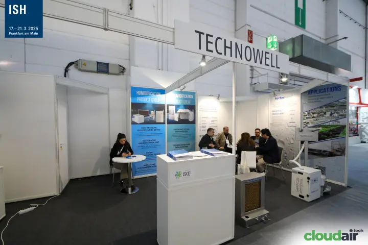 Technowell stand with humidification and dehumidification units at ISH 2025
