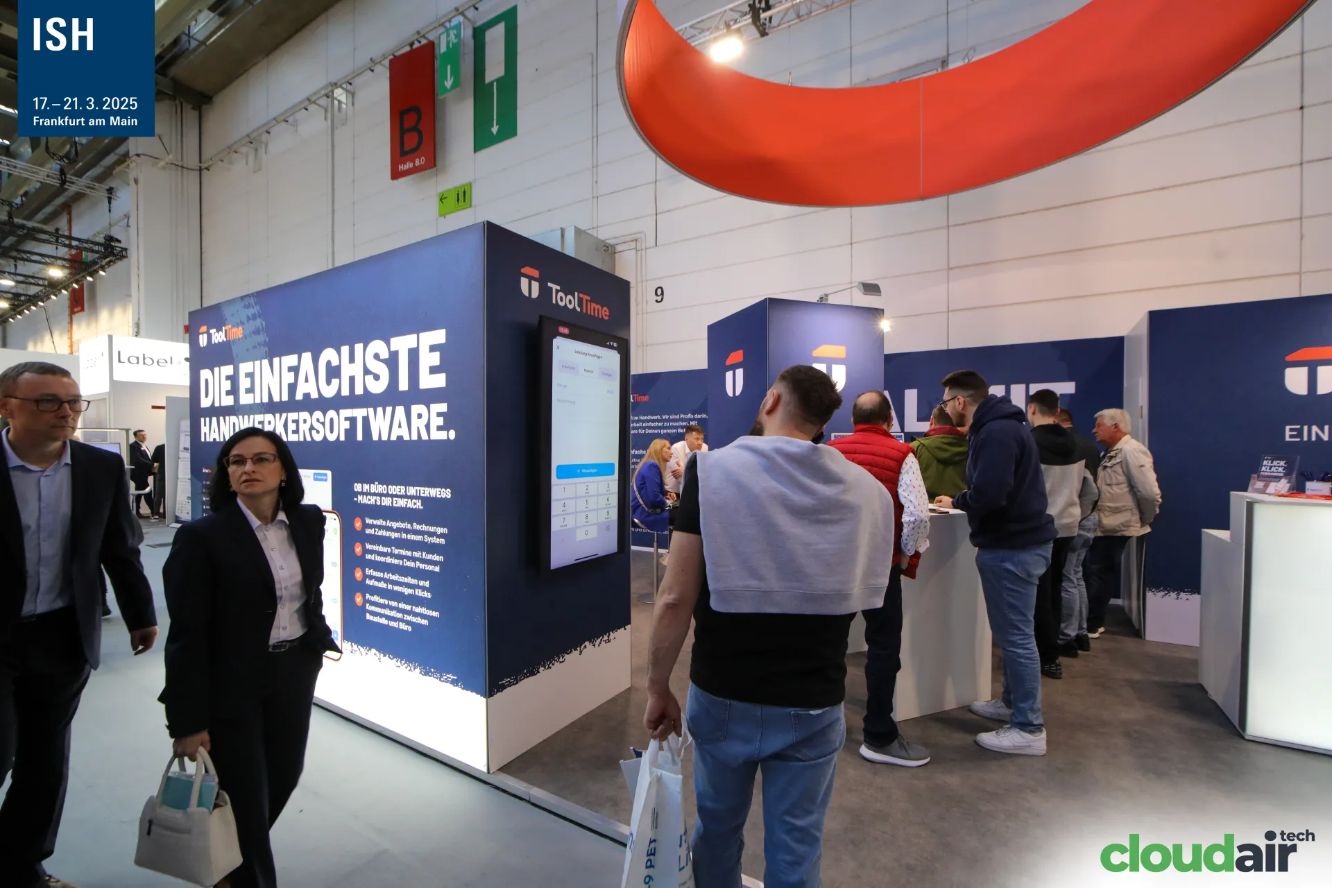 ToolTime corner column "Die einfachste Handwerkersoftware" at ISH 2025
