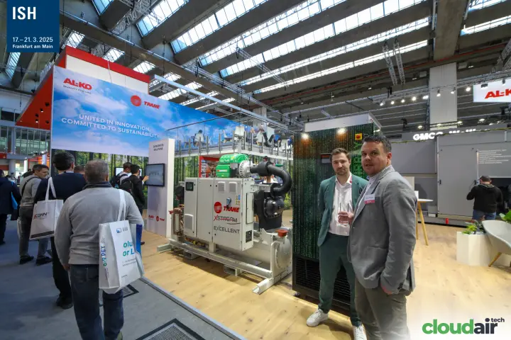 Trane XStream Excellent chiller on the AL-KO and Trane stand at ISH 2025