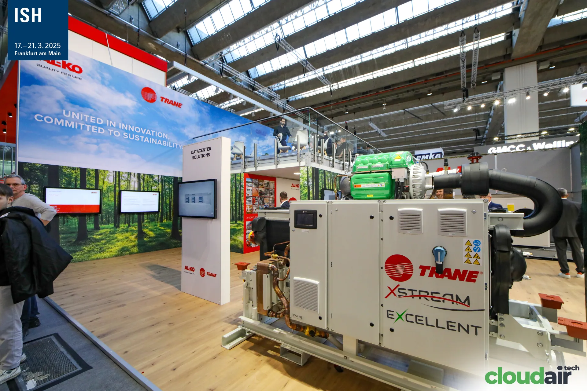 Trane XStream Excellent chiller on the joint Trane and AL-KO stand at ISH 2025