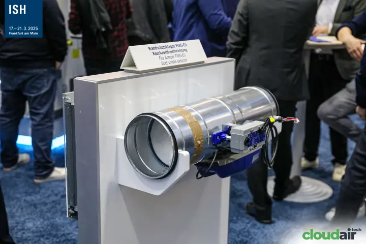 TROX FKRS-EU fire damper with duct smoke detector at ISH 2025
