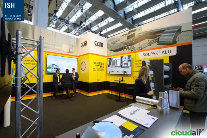 TTM stand presenting Isolpak Alu covering systems for insulated lines