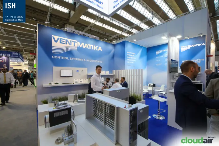Ventmatika electric duct heaters with exposed heating elements at ISH 2025