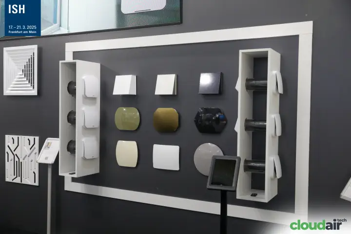 Wall display of decorative vent covers and air valves