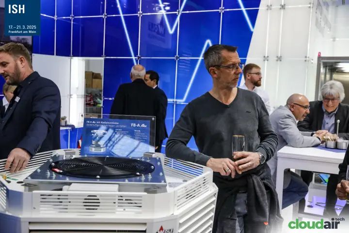Wolf FB-A flex ceiling air unit with radial fan on show at ISH 2025