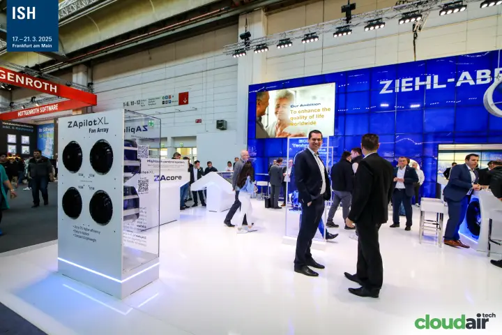 Ziehl-Abegg ZApilot XL fan array display and ZAcore control system at ISH 2025