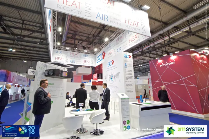 2VV Venus and Whisper Air heat recovery units on display at MCE 2018