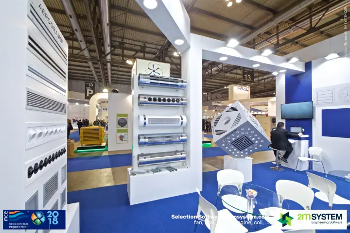 Aerogrammi linear and swirl diffusers with a tilted diffuser cube at MCE 2018