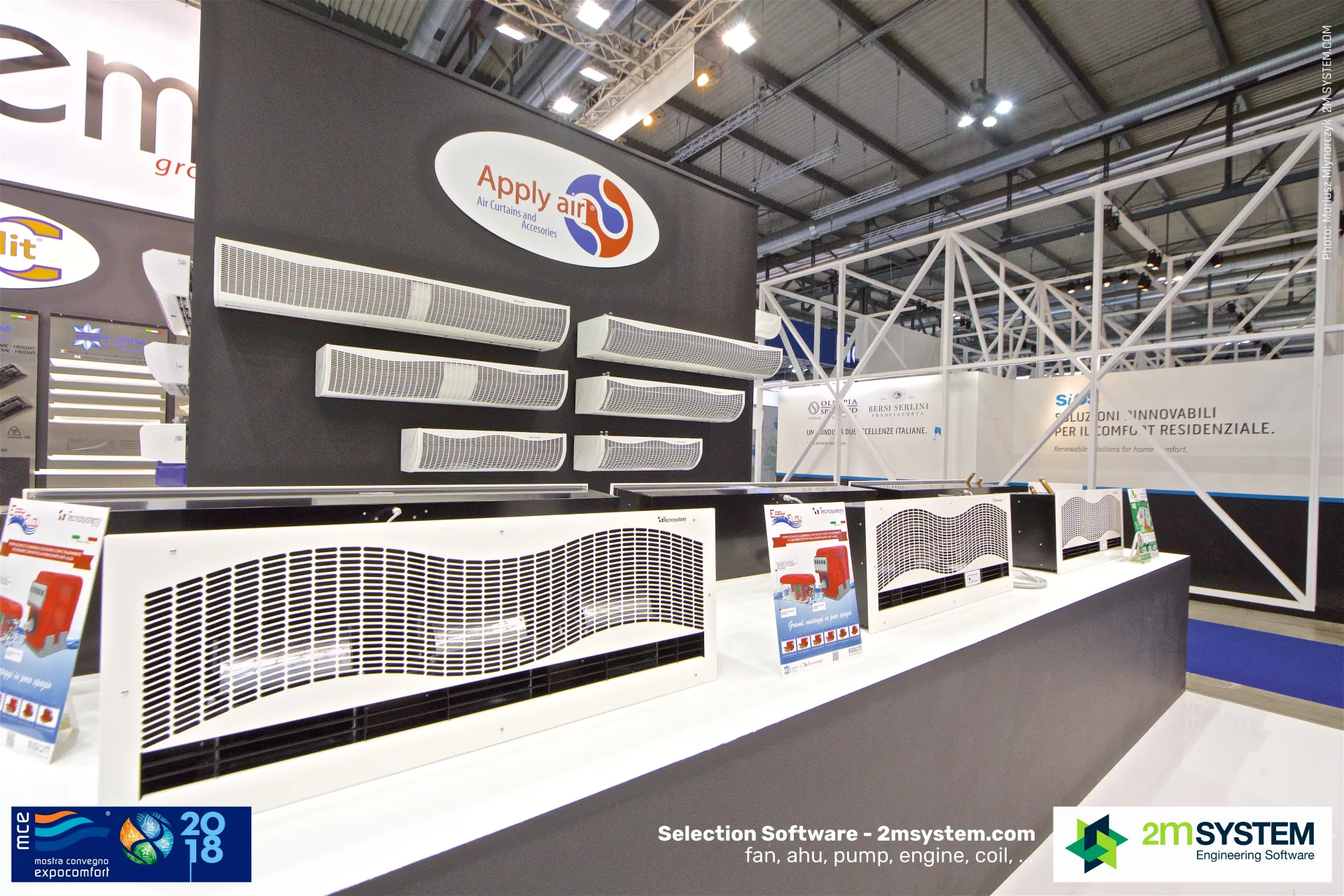 Apply air curtains and wave-grille units on the Tecnosystemi stand at MCE 2018