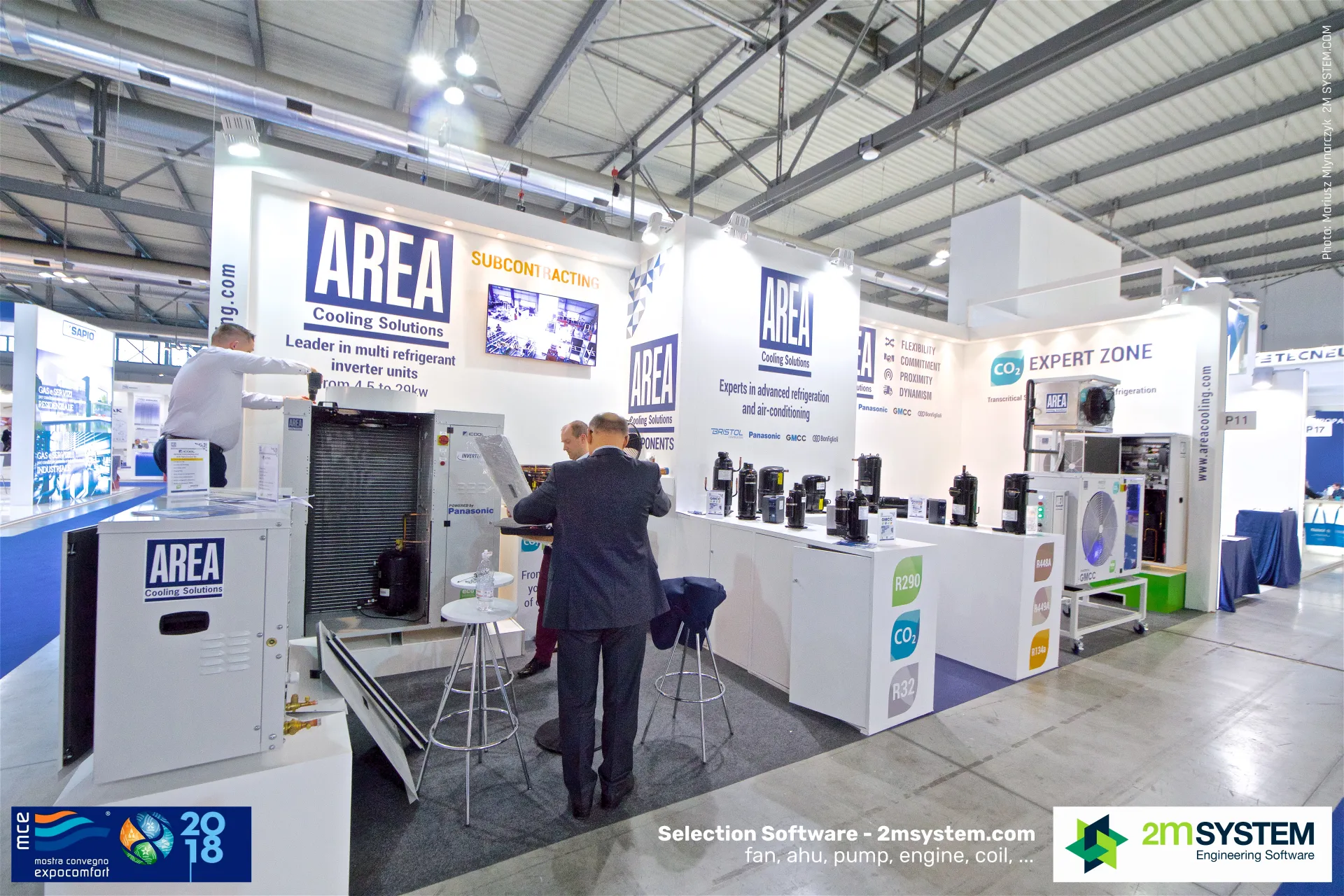 Area Cooling Solutions stand with condensing units and compressors at MCE 2018