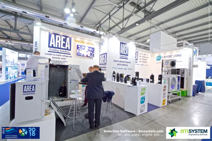 Area Cooling Solutions stand with condensing units and compressors at MCE 2018