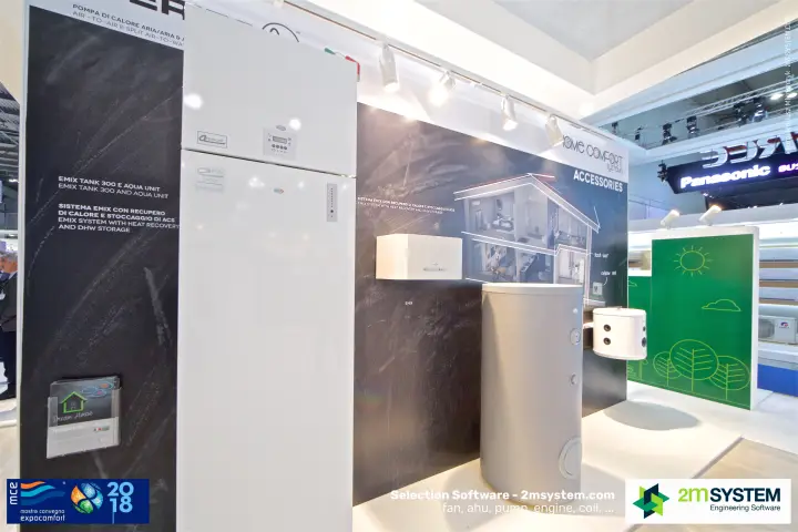 Argo Emix Tank 300 and Aqua Unit with DHW storage cylinder at MCE 2018
