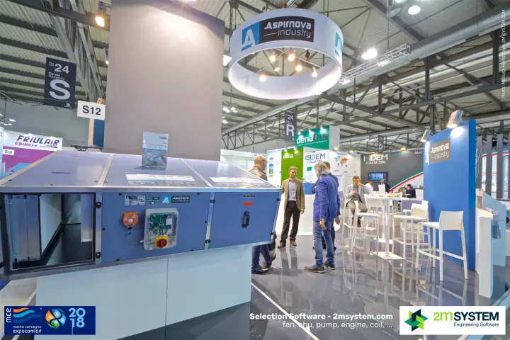 Aspirnova Industry heat recovery unit with F7 filter section at MCE 2018