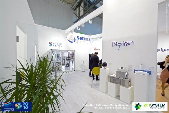 Bioxigen air purifiers on the Skill Group stand at MCE 2018