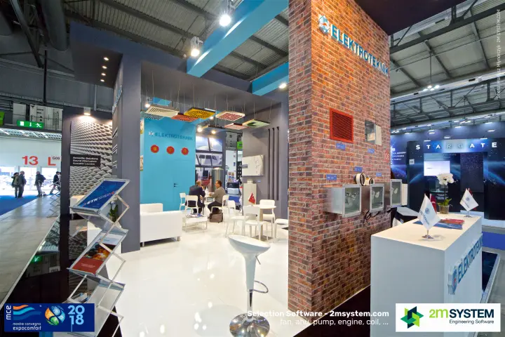 Brick-clad Elektroteknik tower with grilles and duct dampers