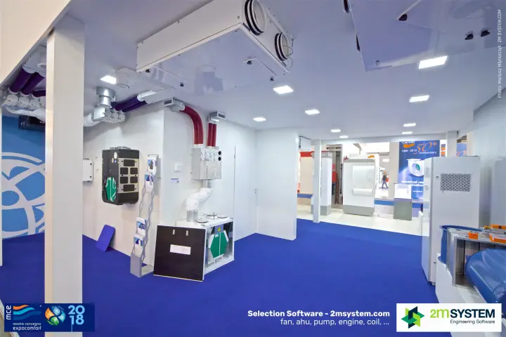 Ceiling-mounted heat recovery units and flexible duct distribution