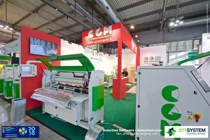 CGM Progetti machine for cutting pre-insulated duct panels at MCE 2018