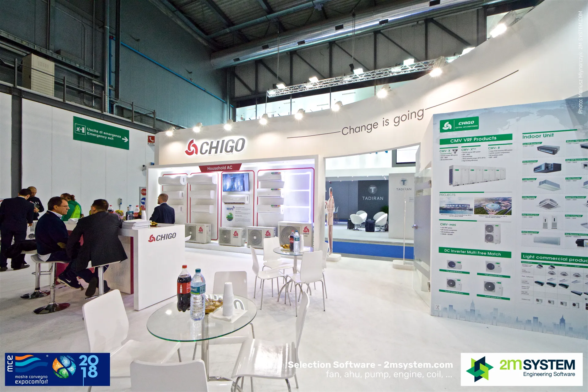 Chigo meeting area between Household AC wall and VRF product board at MCE 2018