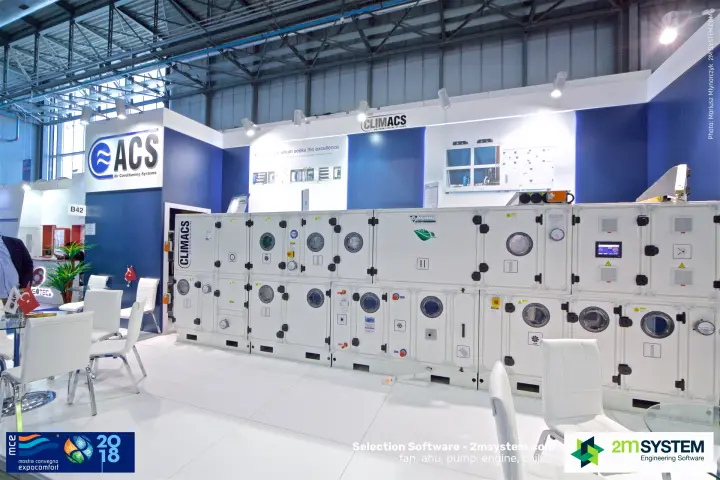 Climacs modular air handling unit on the ACS stand at MCE 2018