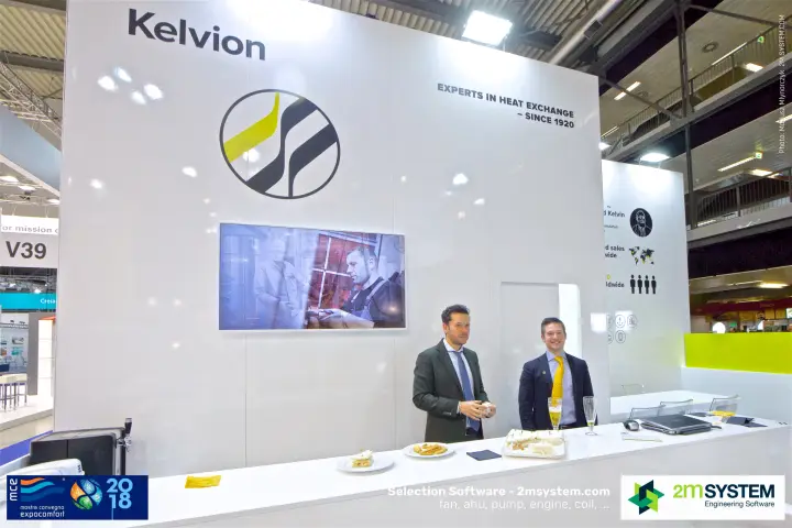 Closer view of the Kelvion bar team below the company logo