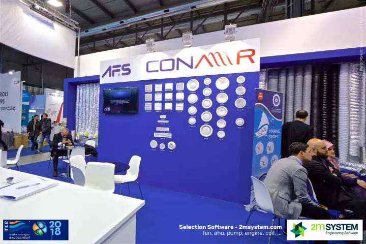 Conair grille and round diffuser range on the AFS display wall