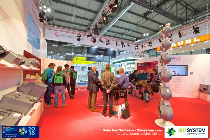 Crowded Östberg stand with HERU IQ heat recovery wall and duct fan tower