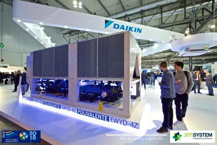 Daikin EWYD-4Z multipurpose air-cooled unit on a lit base