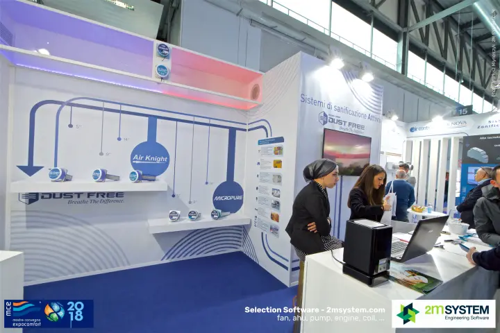 Dust Free shelves of Air Knight and Micropure air purification units at MCE 2018