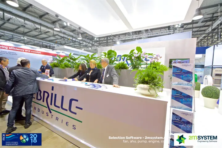 Ebrille Industries reception counter with planters and brochures