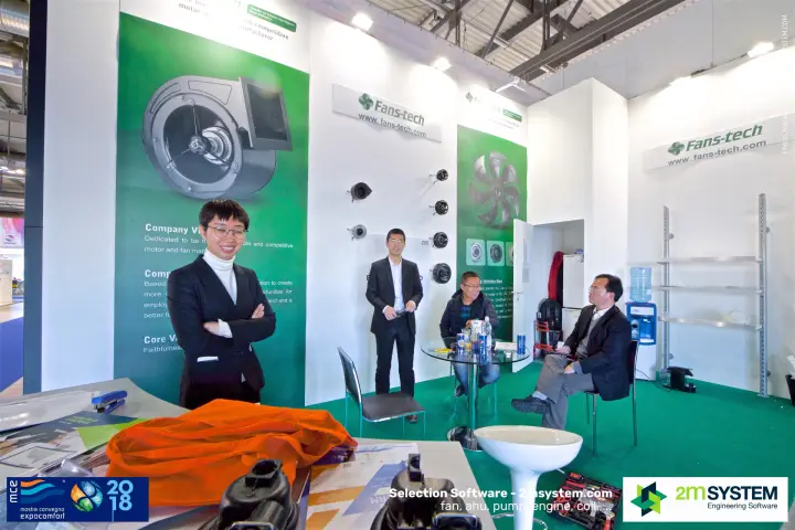 Fans-tech staff by the green company vision and core values panel at MCE 2018