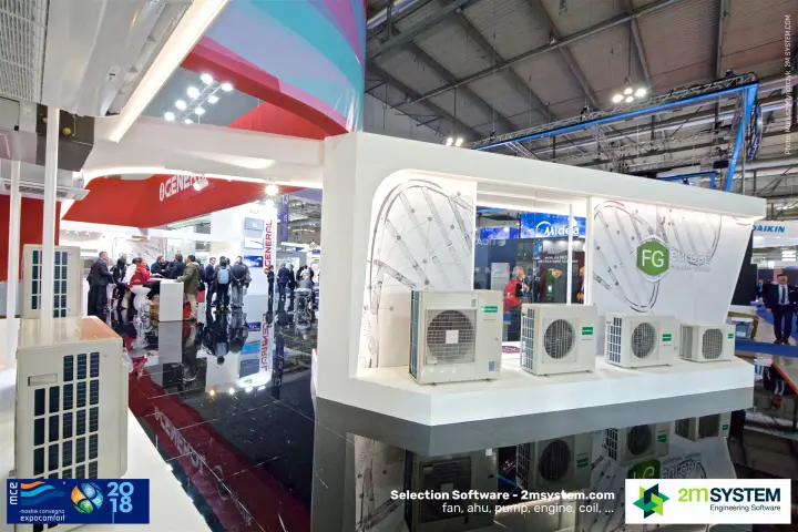 FG Europe outdoor units with the red General stand behind