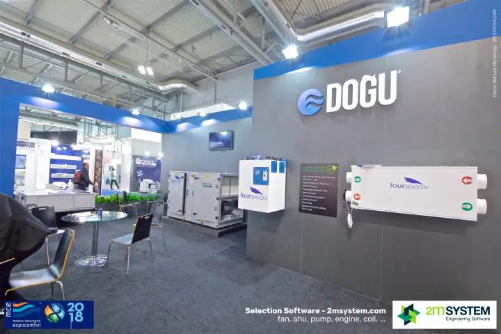 fourSEASON wall-mounted heat recovery units on the Dogu wall at MCE 2018