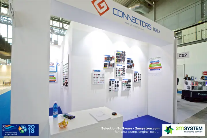 G Connectors Italy booth with EP series connector boards at MCE 2018